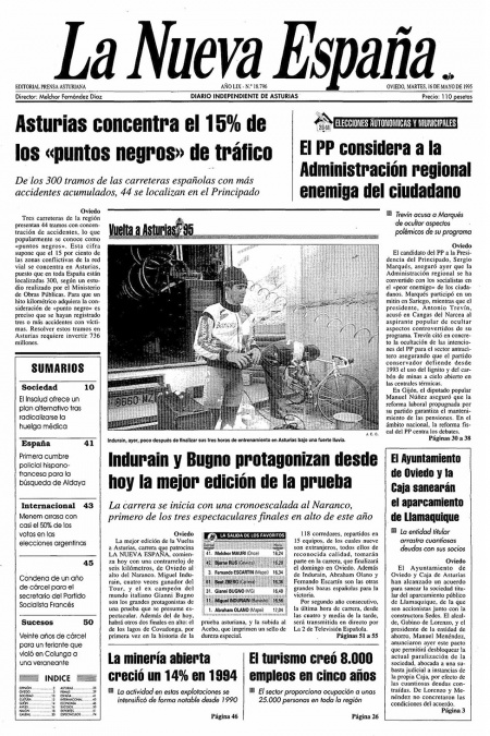 Portada Martes 16 de  de 1995
