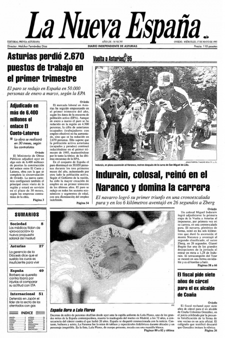 Portada Miércoles 17 de  de 1995