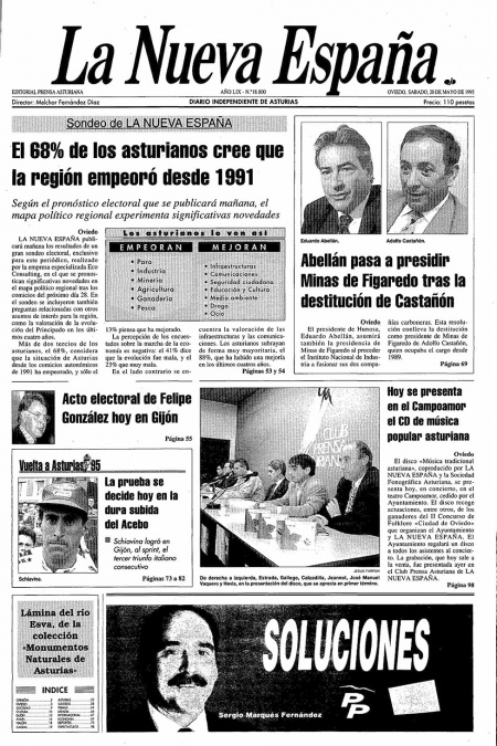 Portada Sábado 20 de  de 1995