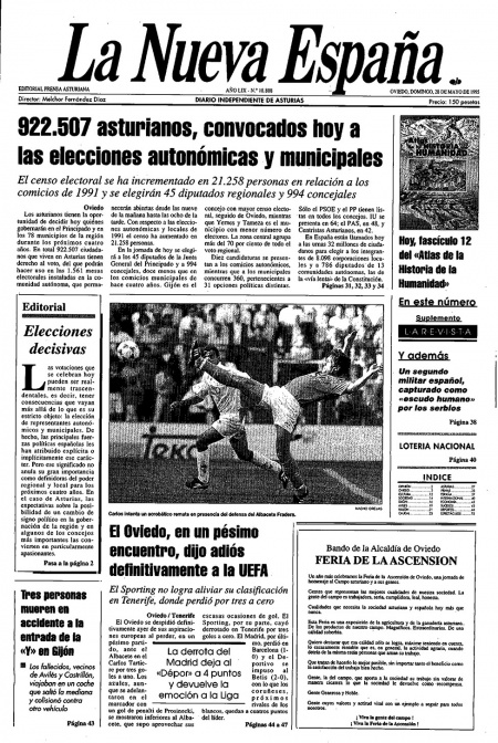 Portada Domingo 28 de  de 1995