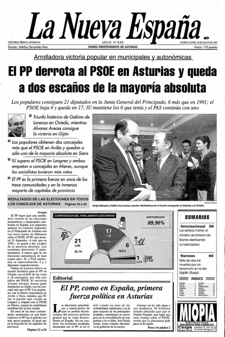 Portada Lunes 29 de  de 1995