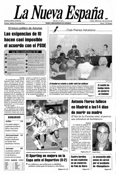 Portada Miércoles 31 de  de 1995