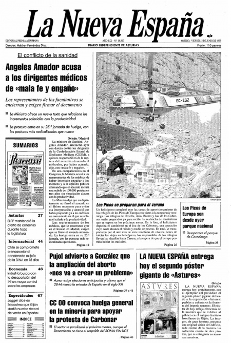 Portada Viernes 2 de  de 1995