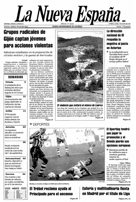 Portada Lunes 5 de  de 1995
