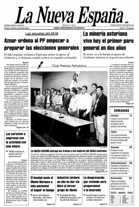 Portada Martes 6 de  de 1995