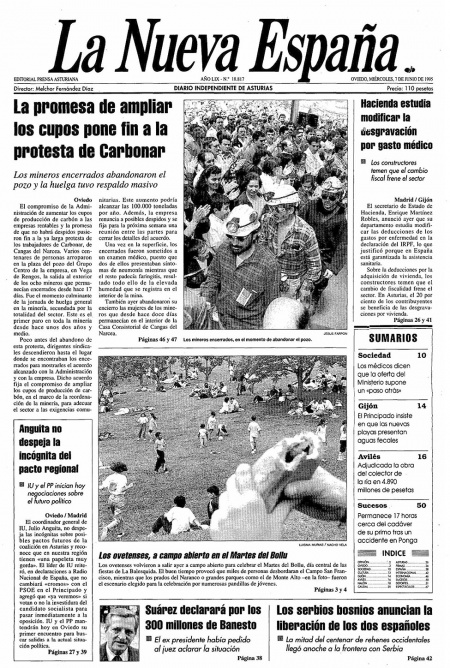 Portada Miércoles 7 de  de 1995