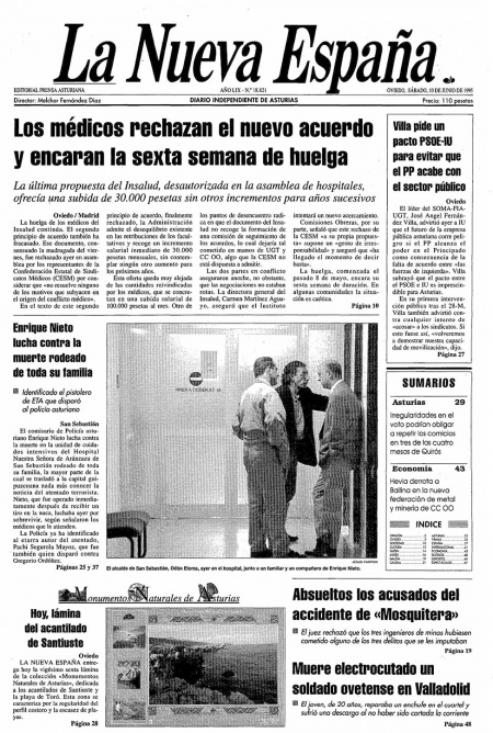 Portada Sábado 10 de  de 1995