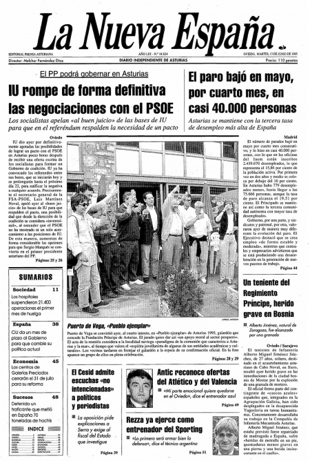 Portada Martes 13 de  de 1995