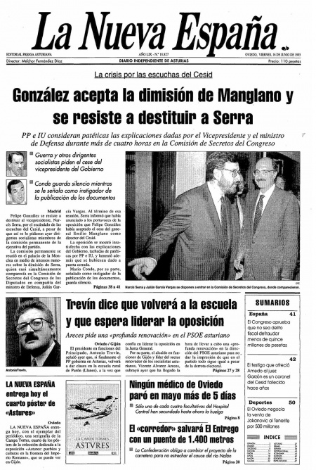 Portada Viernes 16 de  de 1995