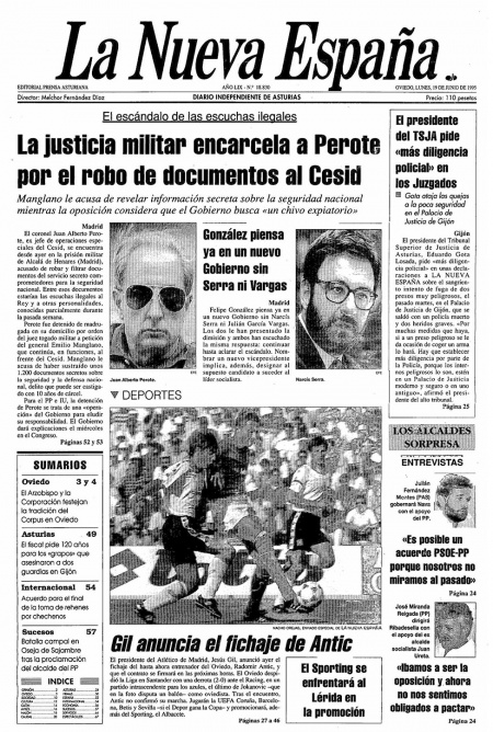 Portada Lunes 19 de  de 1995