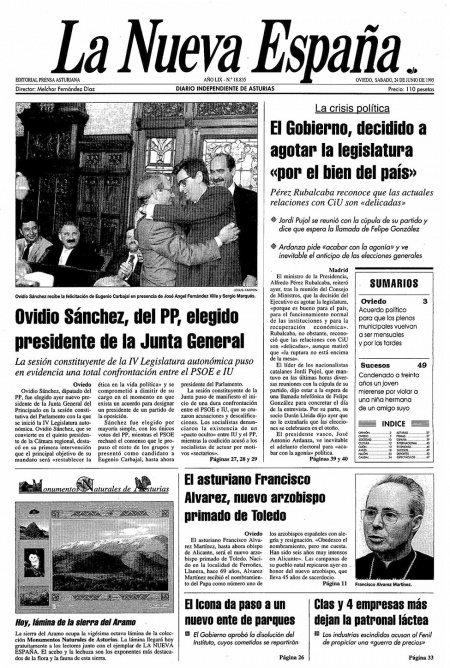 Portada Sábado 24 de  de 1995