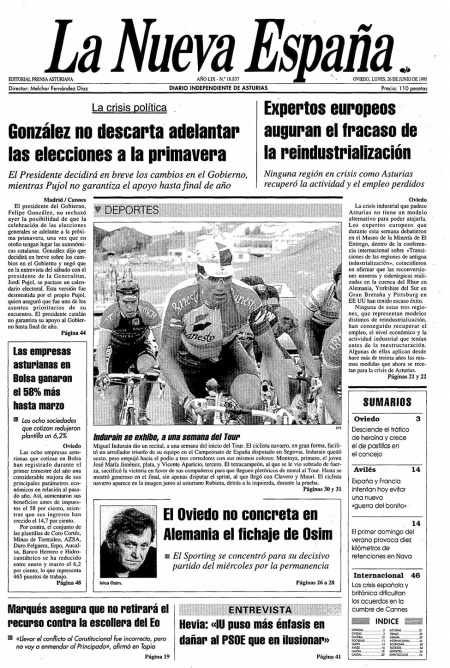 Portada Lunes 26 de  de 1995