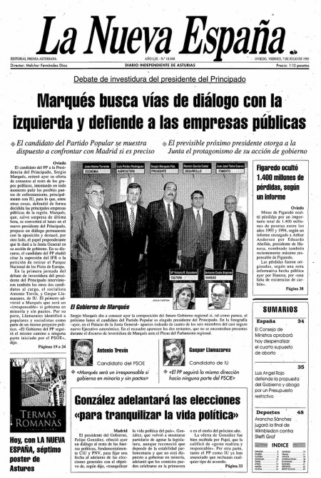 Portada Viernes 7 de  de 1995