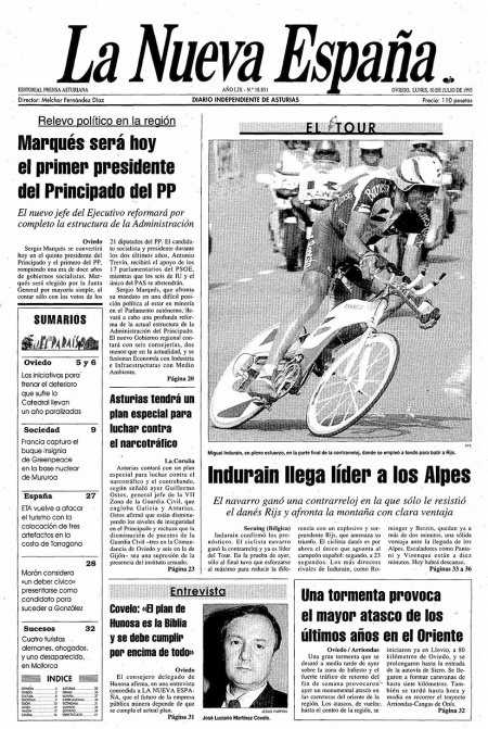 Portada Lunes 10 de  de 1995
