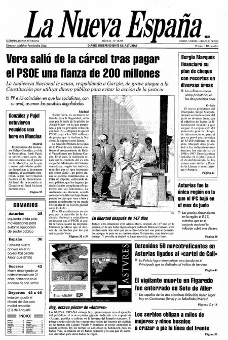 Portada Viernes 14 de  de 1995