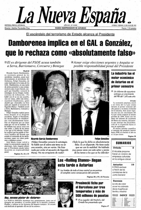 Portada Viernes 21 de  de 1995