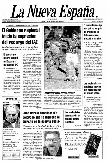 Portada Viernes 25 de  de 1995