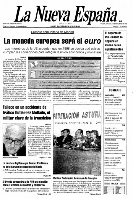 Portada Sábado 16 de Diciembre de 1995