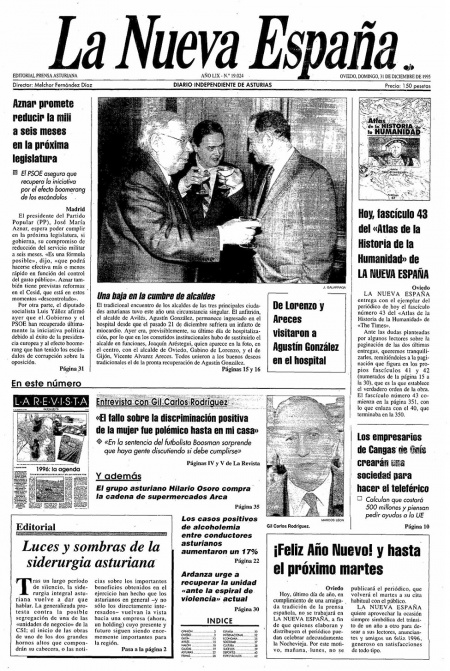Portada Domingo 31 de Diciembre de 1995