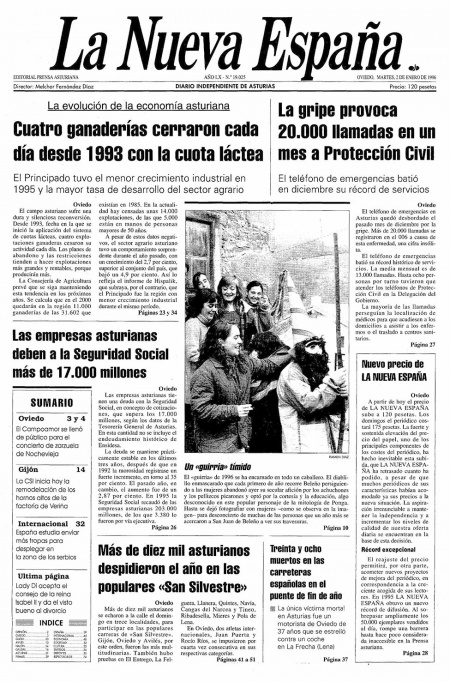 Portada Martes 2 de  de 1996