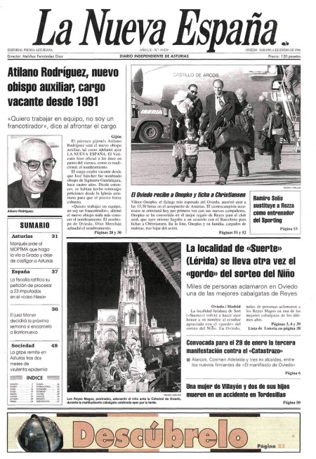 Portada Sábado 6 de  de 1996