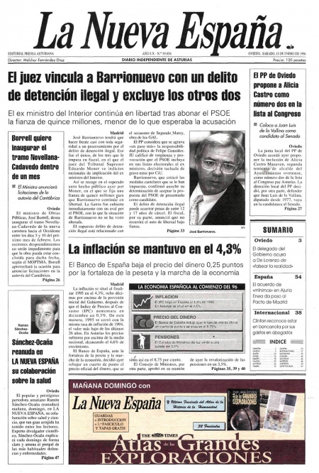 Portada Sábado 13 de  de 1996