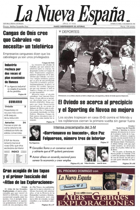 Portada Lunes 15 de  de 1996