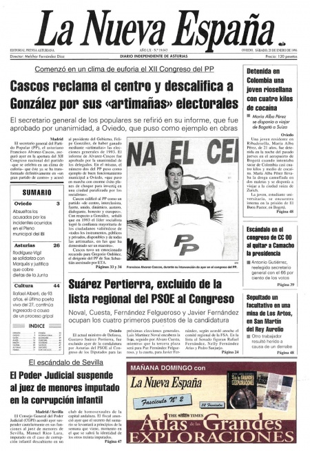 Portada Sábado 20 de  de 1996