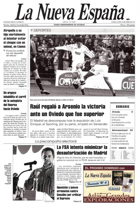 Portada Lunes 29 de  de 1996