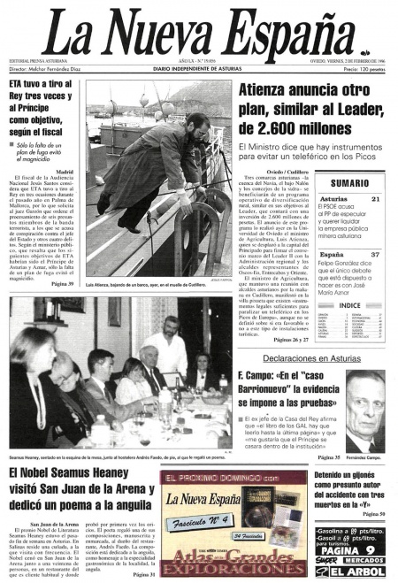 Portada Viernes 2 de  de 1996