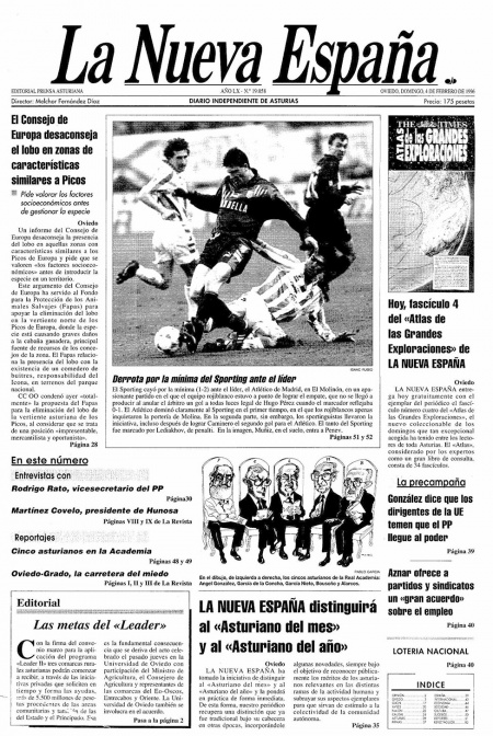 Portada Domingo 4 de  de 1996