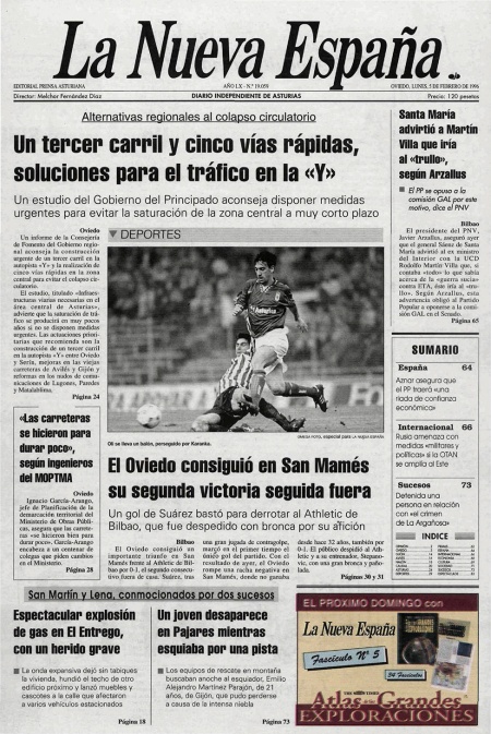 Portada Lunes 5 de  de 1996