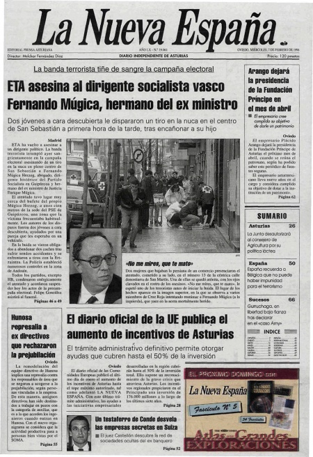 Portada Miércoles 7 de  de 1996