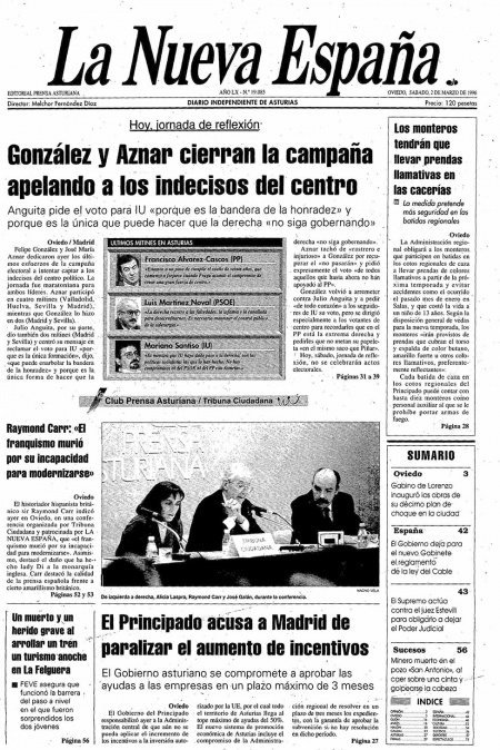 Portada Sábado 2 de  de 1996