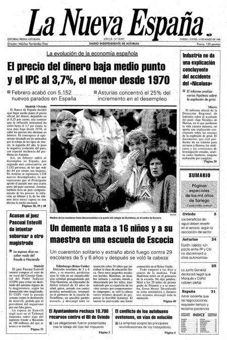 Portada Jueves 14 de  de 1996