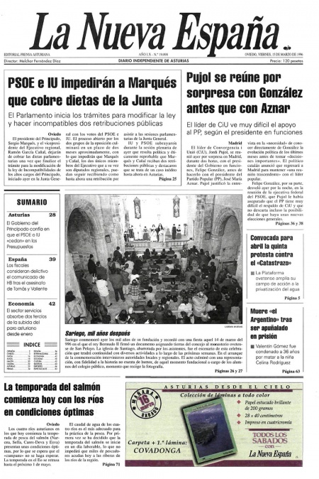 Portada Viernes 15 de  de 1996