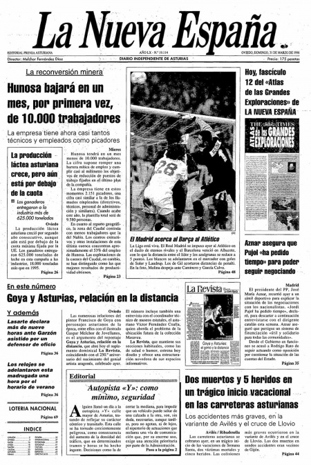 Portada Domingo 31 de  de 1996