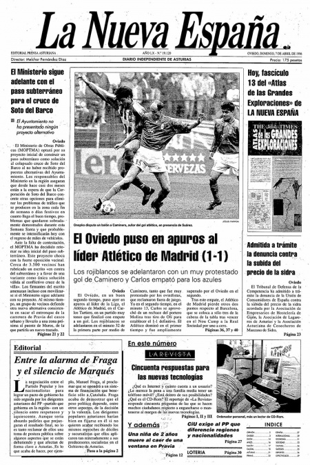 Portada Domingo 7 de  de 1996