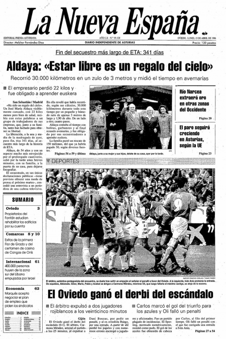 Portada Lunes 15 de  de 1996