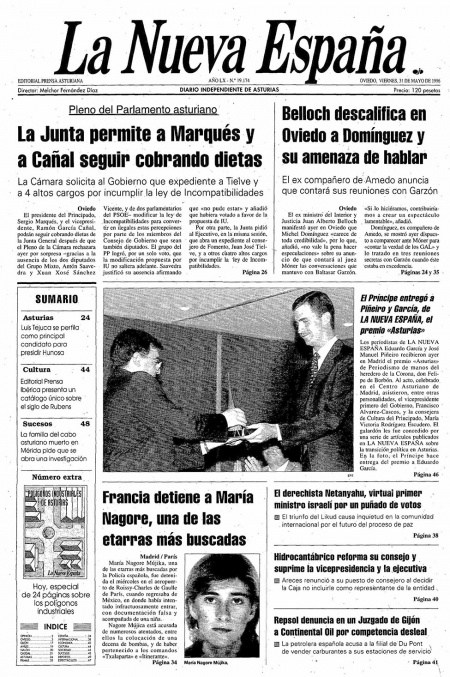 Portada Viernes 31 de  de 1996