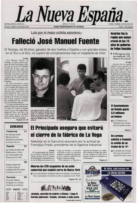 Portada Viernes 19 de  de 1996