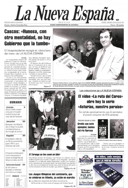 Portada Sábado 20 de  de 1996