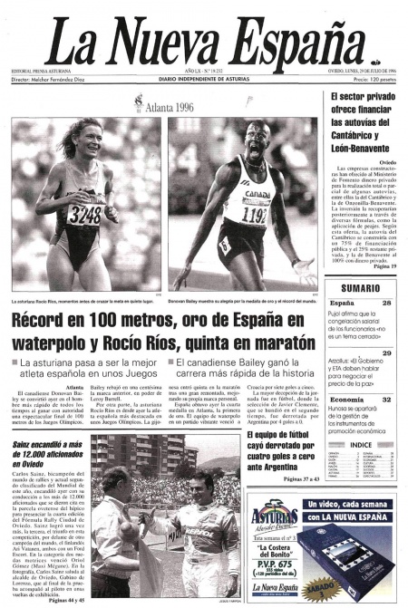 Portada Lunes 29 de  de 1996