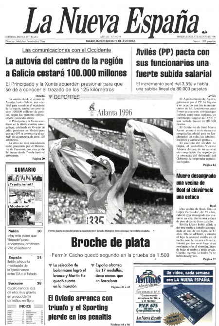 Portada Lunes 5 de  de 1996