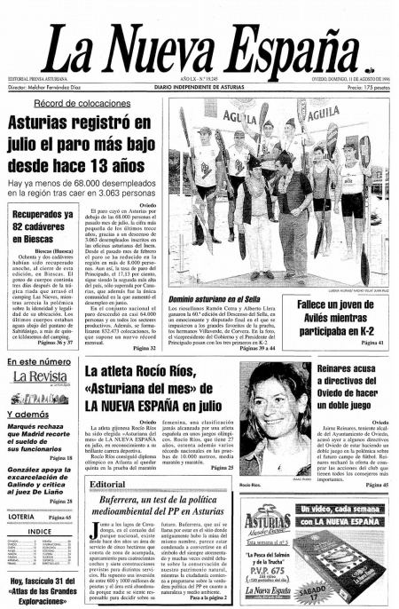 Portada Domingo 11 de  de 1996