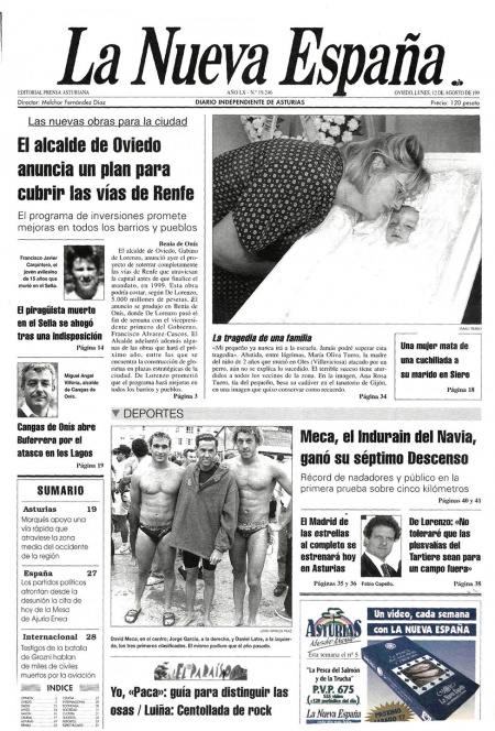 Portada Lunes 12 de  de 1996
