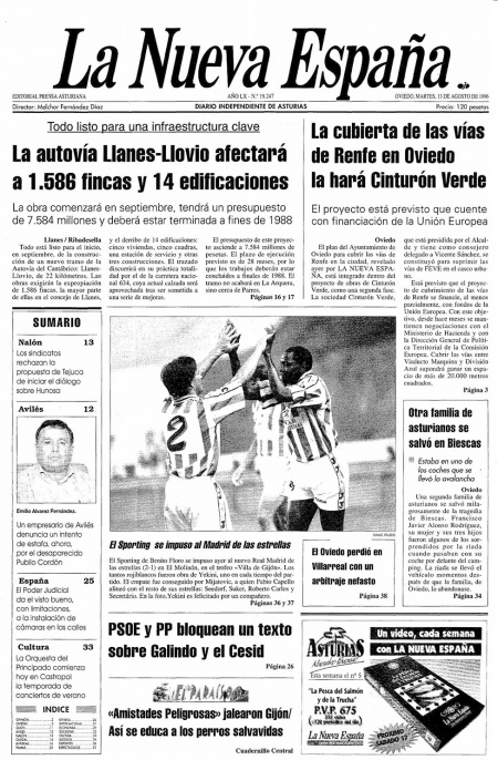 Portada Martes 13 de  de 1996