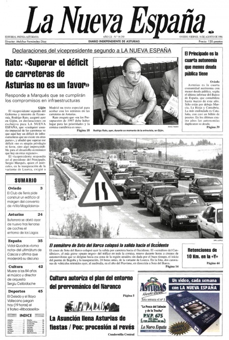 Portada Viernes 16 de  de 1996