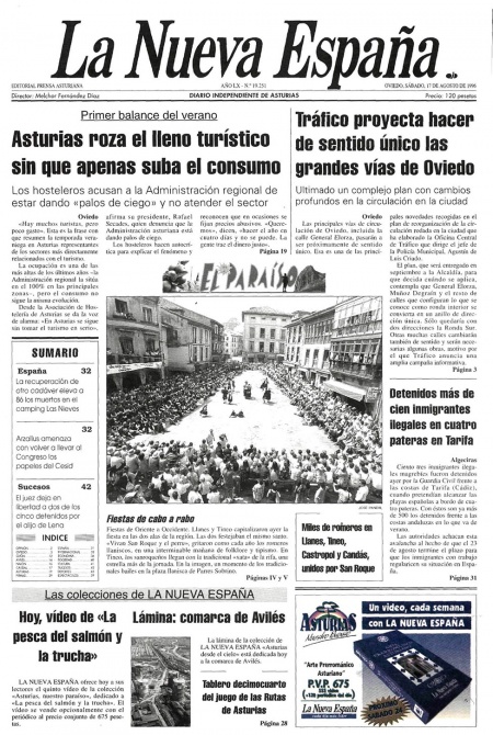 Portada Sábado 17 de  de 1996