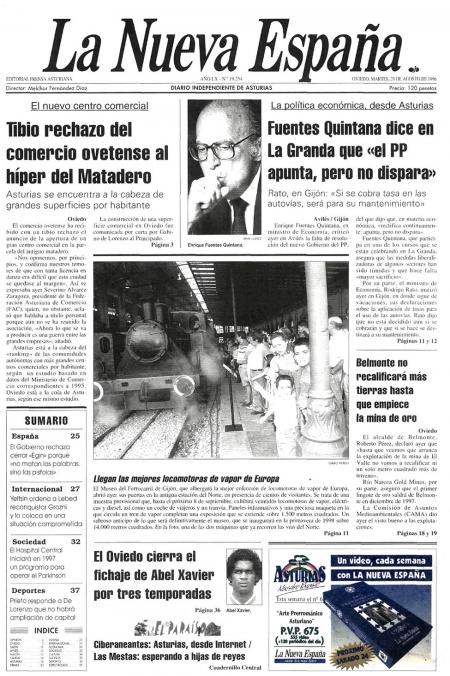 Portada Martes 20 de  de 1996